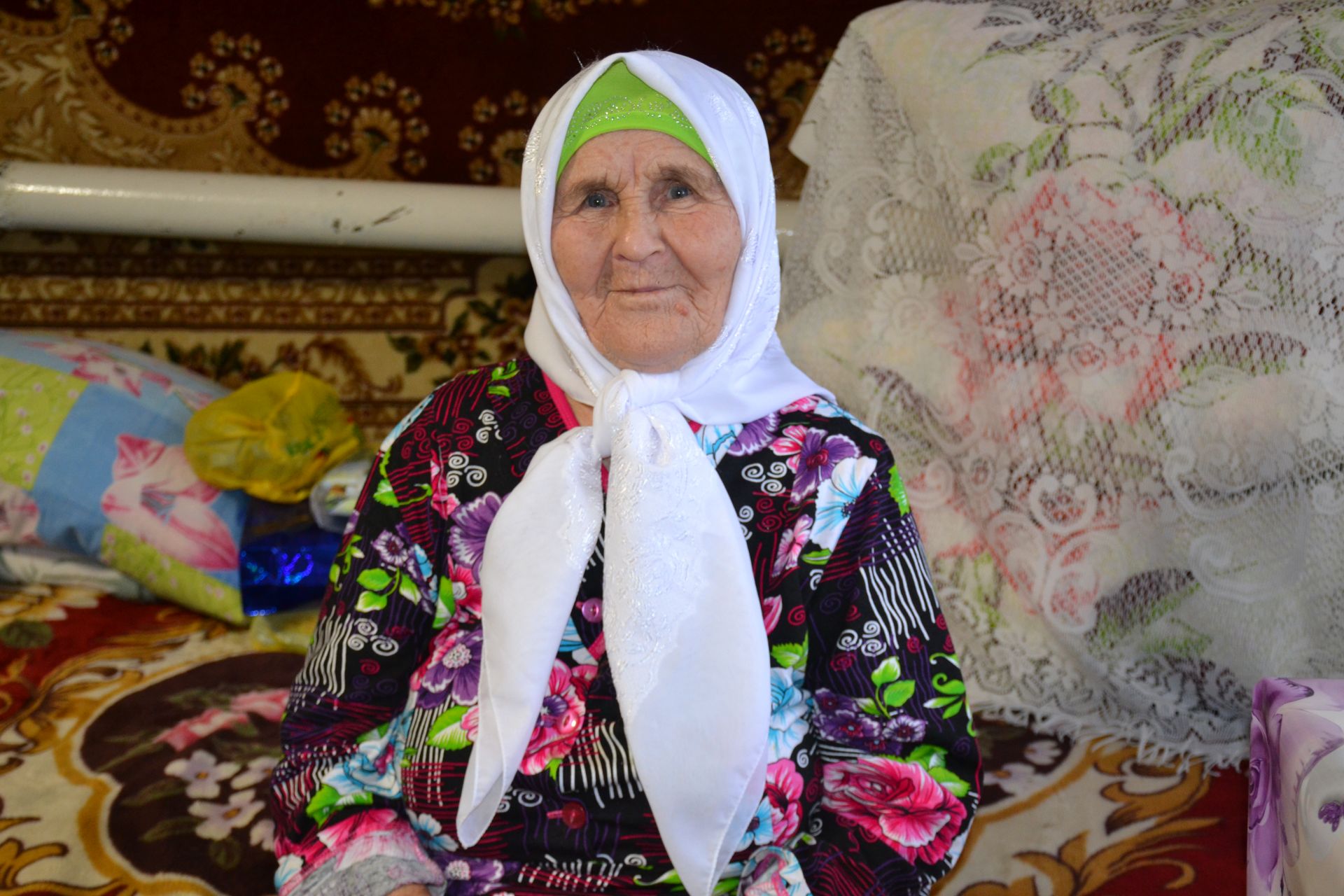 Жительницу деревни Тулубаево Мензелинского района Мадину Мусину поздравили с 90-летием