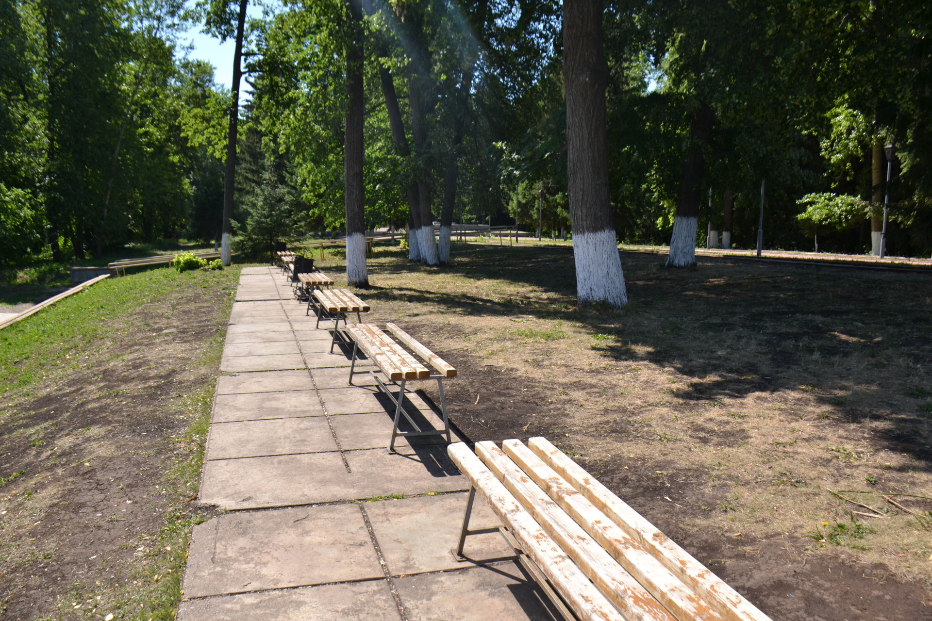 Идет большая работа по благоустройству парка имени Ленина в Мензелинске