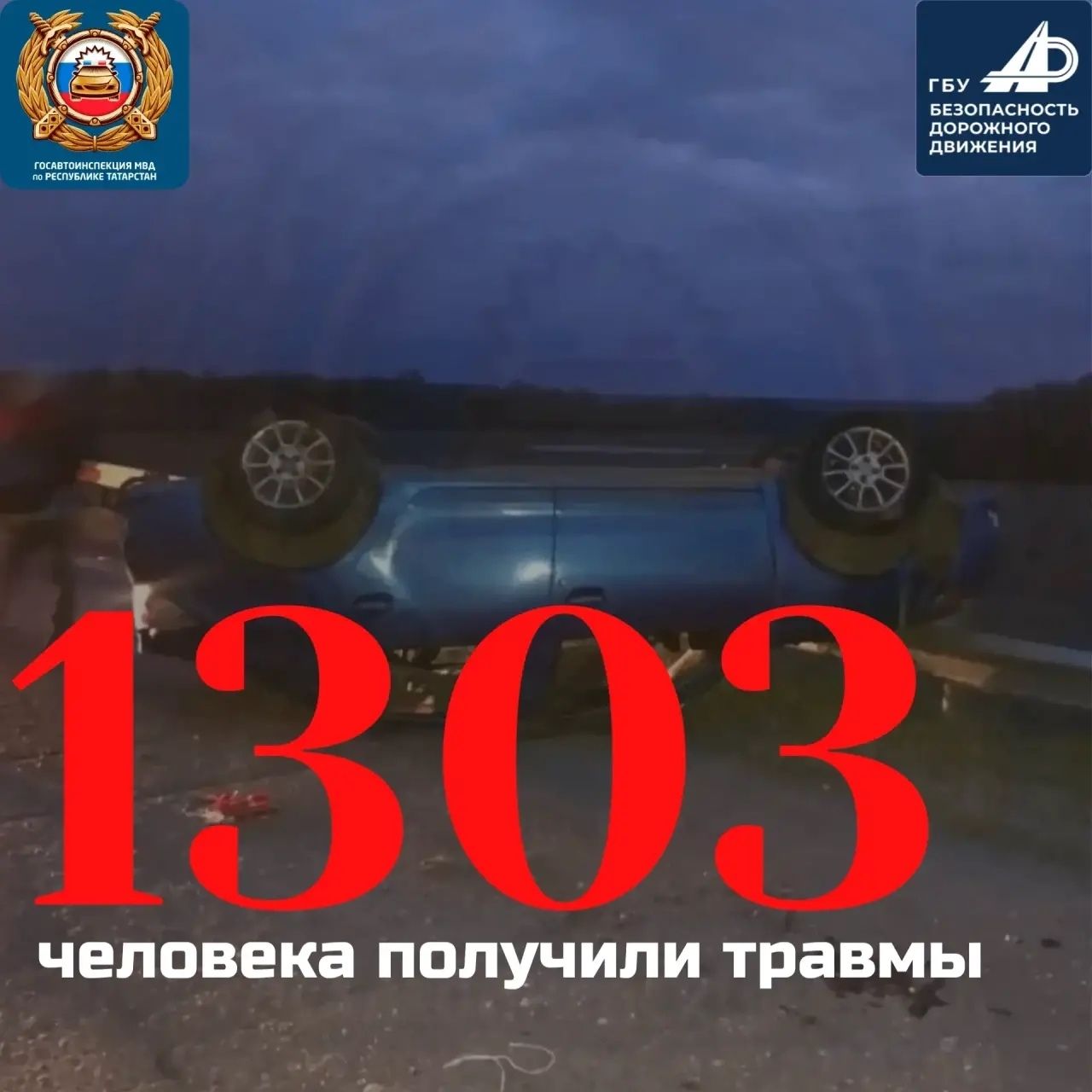В Татарстане за 5 месяцев 2026 года произошло 1 072 ДТП, в которых погибли 116 человек