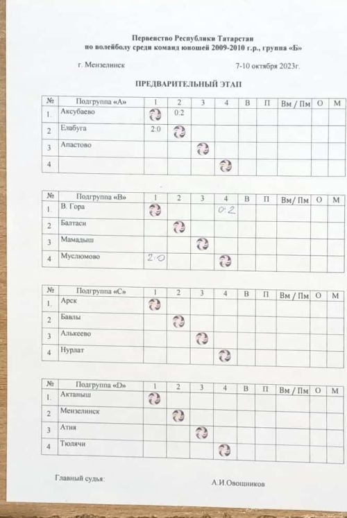 Мензелинские юниоры вышли в четвертьфинал волейбольного турнира