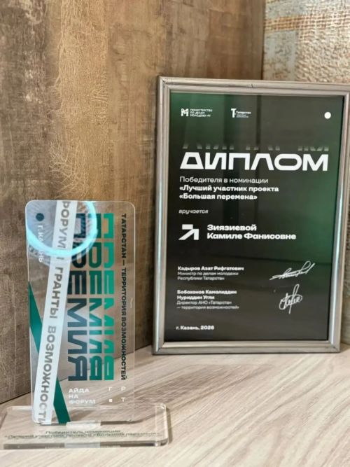 Камиля Зиязиева: «Лучший участник проекта Большая перемена»
