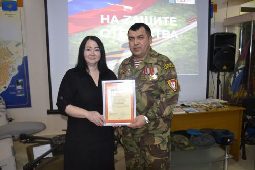 В Мензелинске открылась экспозиция, посвященная участникам СВО