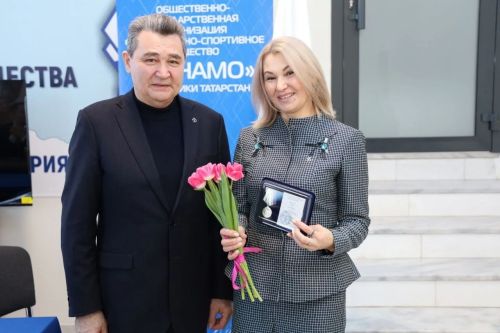 Лилию Яруллину наградили медалью «100 лет обществу „Динамо“ Республики Татарстан»