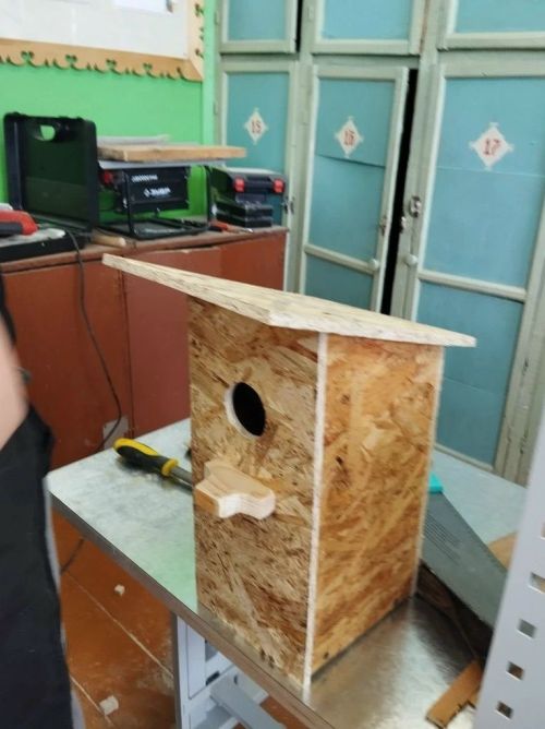 Учащиеся Калтаковской средней школы на весенних каникулах сделали скворечники для птиц