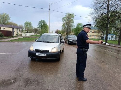 Сотрудники ГИБДД Мензелинского района поздравили водителей с 9 мая