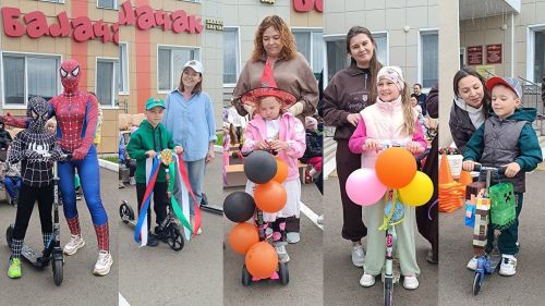 В детском саду «Балачаке» прошёл «Фестиваль самокатов»: безопасность, спорт и семейный драйв