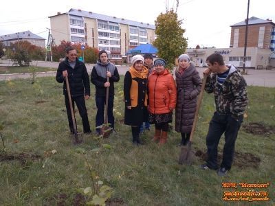 Деревья, посаженные журналистами филиала АО «ТАТМЕДИА», украсят Мензелинск