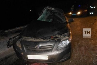 «Тойота» превратилась в автохлам от столкновения с башкирской фурой в Татарстане