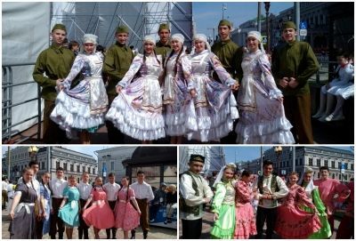 Мензелинский ансамбль "Уен" принял участие в параде 9 мая в Казани