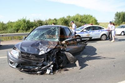 Из-за аварии на федеральной трассе М-7 в Татарстане образовалась пробка в 10 километров
