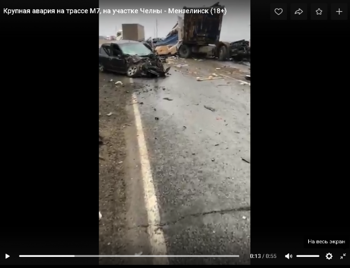 Крупная авария на трассе Можга-Алнаши (18+)