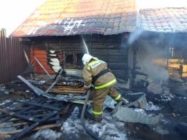 Пожарно - спасательные подразделения МЧС России ликвидировали последствия пожара в Мензелинском районе
