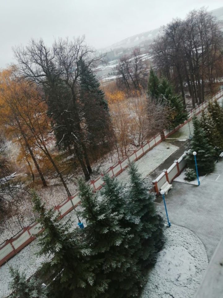 Снежный буран прошел в Казани
