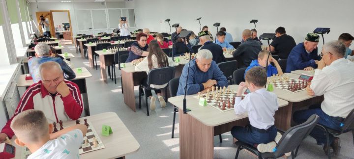 В Мензелинске ветераны и дети соревновались за шахматной доской