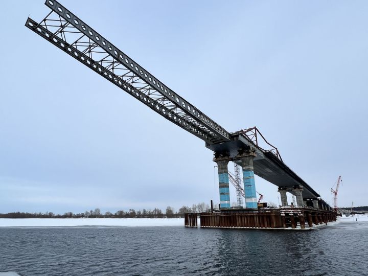 Готовность моста через Каму в составе обхода Нижнекамска и Набережных Челнов составляет 50%