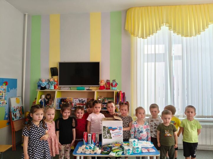 Дети и сотрудники детского сада № 11 «Шатлык» приняли участие в акции «Подарок солдату»