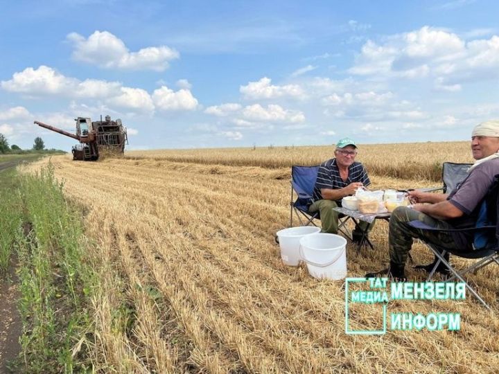 Крестьянин обедает на своей земле