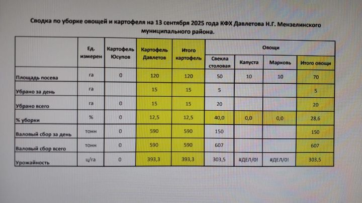 В Мензелинском районе продолжается уборка