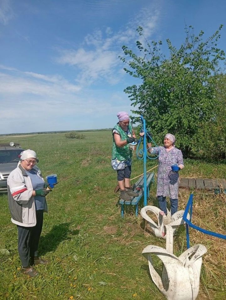 Иске Иркәнәштә уртак көч белән «Ташлык» чишмәсен төзекләндерделәр