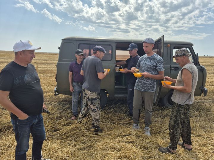 Горячее питание и высокая урожайность: как проходит жатва в хозяйстве «Мензелинские зори»