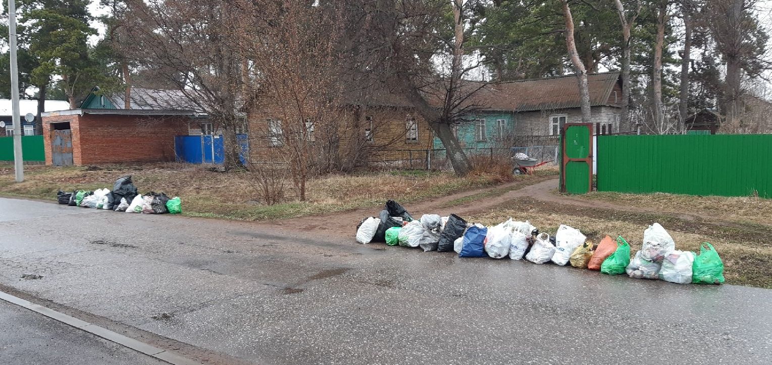 В день Всероссийского субботника жительница Мензелинска навела порядок в Больничном парке