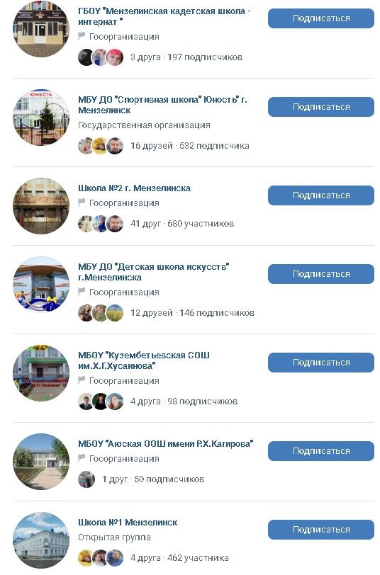 Учреждения образования стали лидерами по созданию госпабликов в ВК в Татарстане