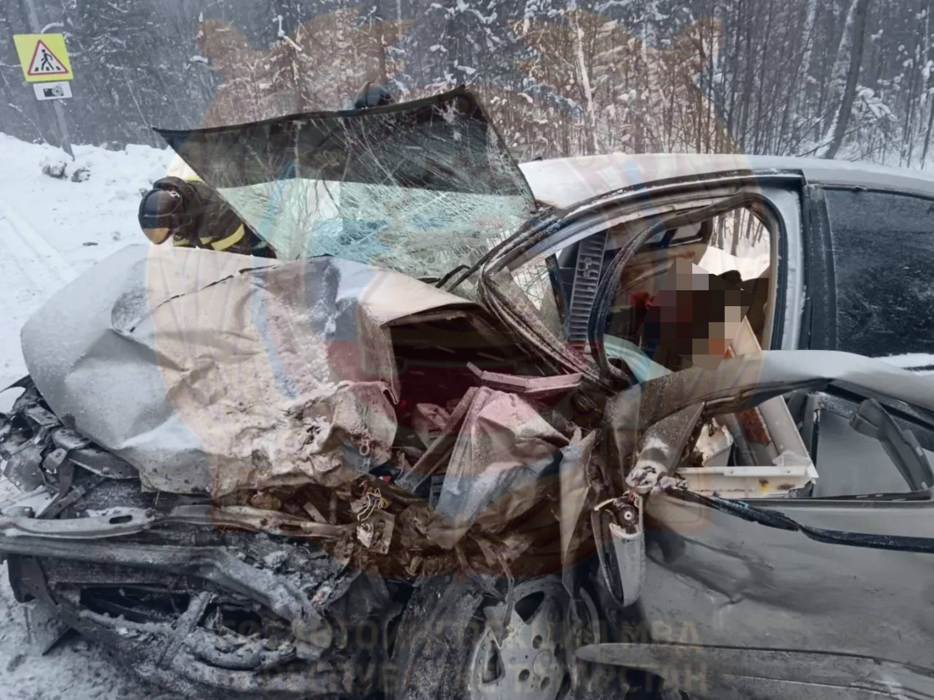 Водитель Nissan погиб в лобовом столкновении