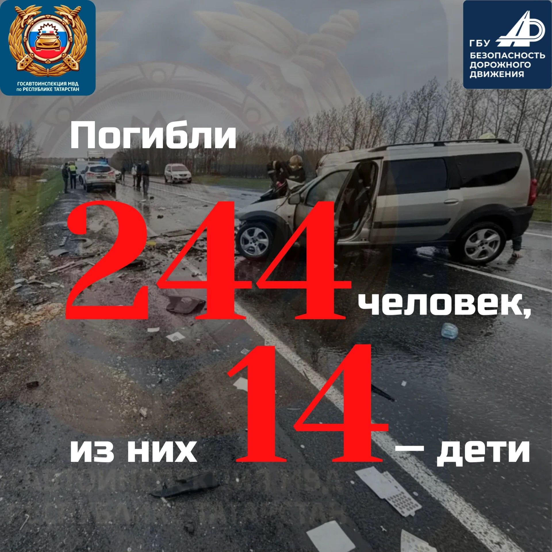 В Татарстане за 9 месяцев произошло 2234 ДТП