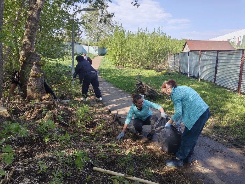 В Мензелинске привели в порядок территорию озера за районной больницей