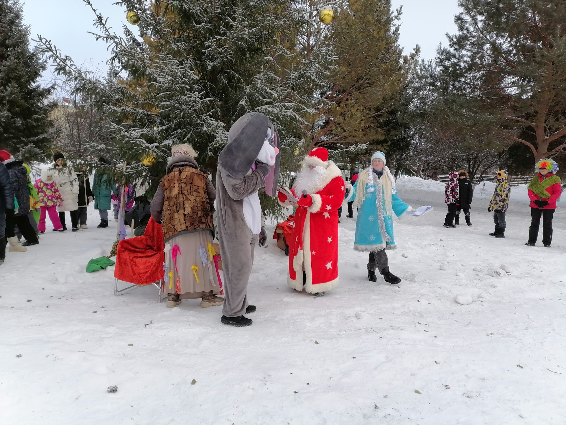 В парке Победы г. Мензелинска прошло новогоднее представление