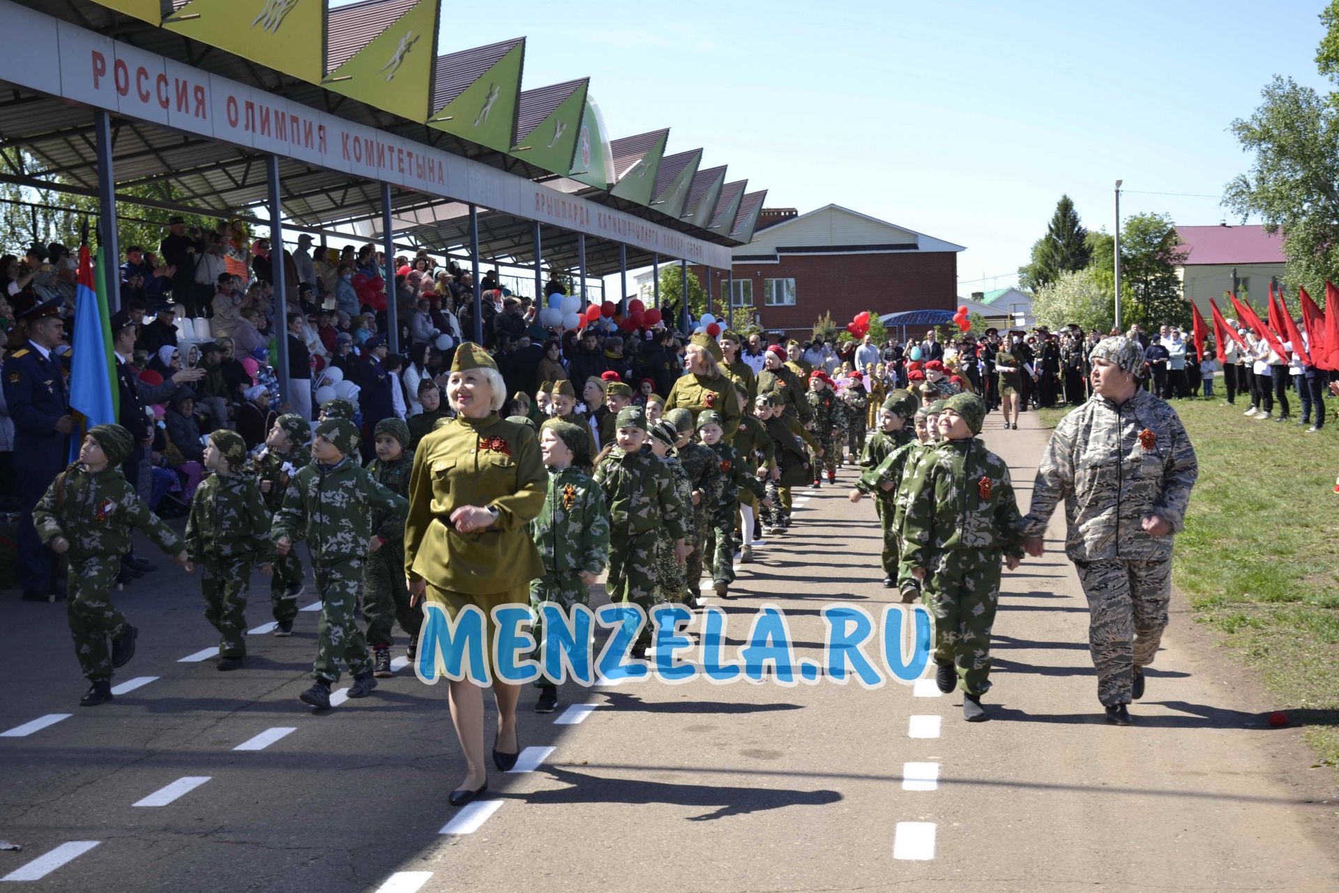 Смотр строевой подготовки на Параде Победы в Мензелинске