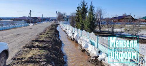 В Мензелинске воды весеннего половодья нашли свой путь
