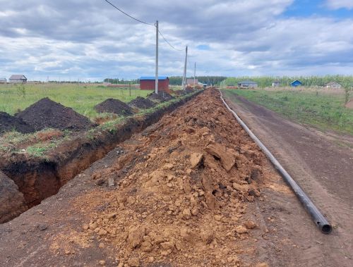 В микрорайоне Садак идет строительство сетей газоснабжения