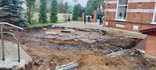 В Мензелинске начались работы по благоустройству территории мечети