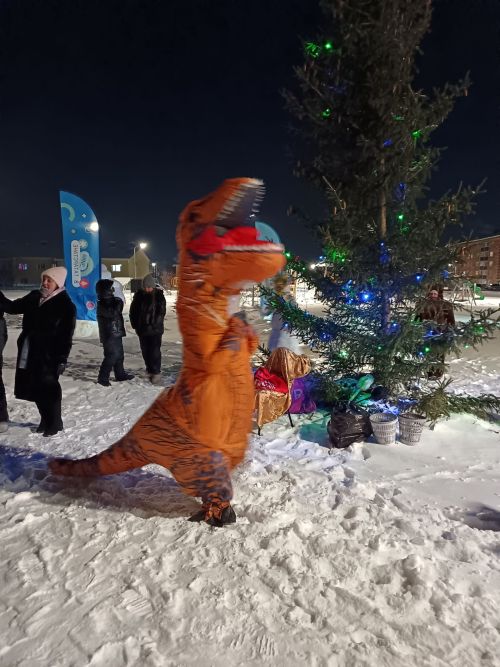 Новогодняя елка засверкала в поселке Изыскателей Мензелинска