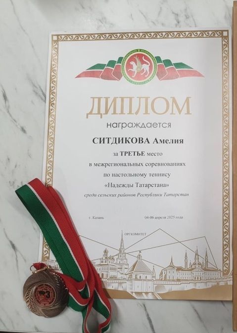 Амелия Ситдикова стала призером всероссийского турнира