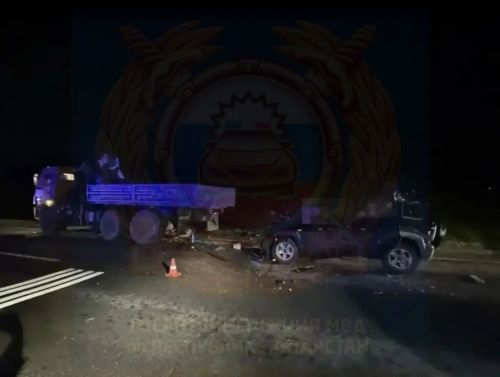 В Альметьевском районе водитель Lada Niva погиб в ДТП с КАМАЗом