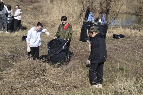 В парке имени Ленина, на территории озера Кучканка прошли субботники.
