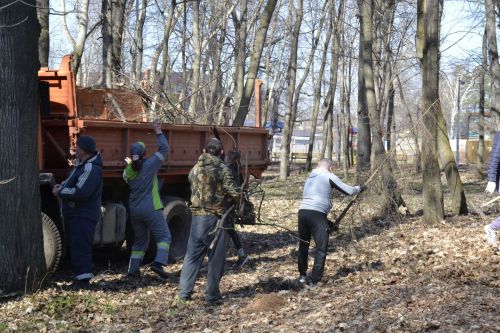 В парке имени Ленина, на территории озера Кучканка прошли субботники.