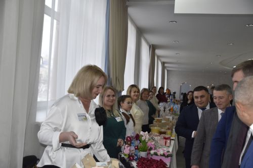 Фотографии с выставки перед заседанием Совета Мензелинского района