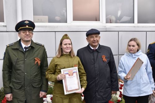 Смотр строевой подготовки  на параде в честь 80-летия Великой Победы и награждение