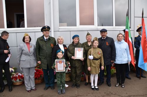 Смотр строевой подготовки  на параде в честь 80-летия Великой Победы и награждение