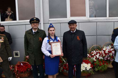 Смотр строевой подготовки  на параде в честь 80-летия Великой Победы и награждение