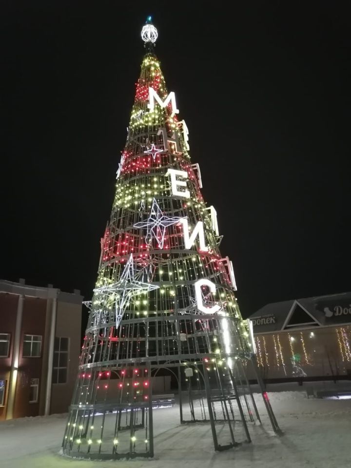 Время торжественного открытия новогодних елок в Мензелинске