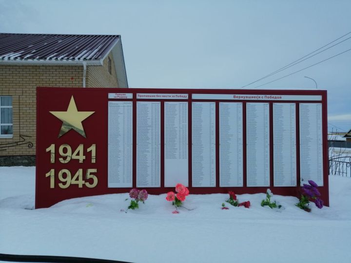 Яңа Мәлкән авыл уртасында ике мемориал балкый