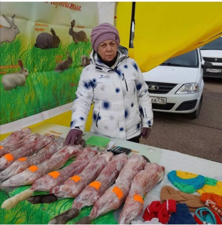Ильгиз Сахапов продолжает продавать кроликов на Набережночелнинской ярмарке
