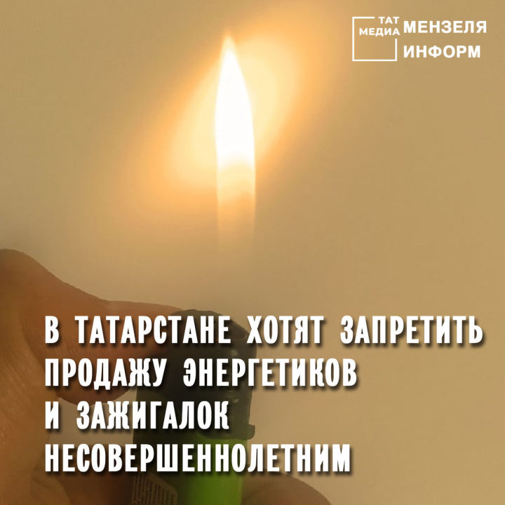 В Татарстане хотят запретить продажу энергетиков и зажигалок несовершеннолетним
