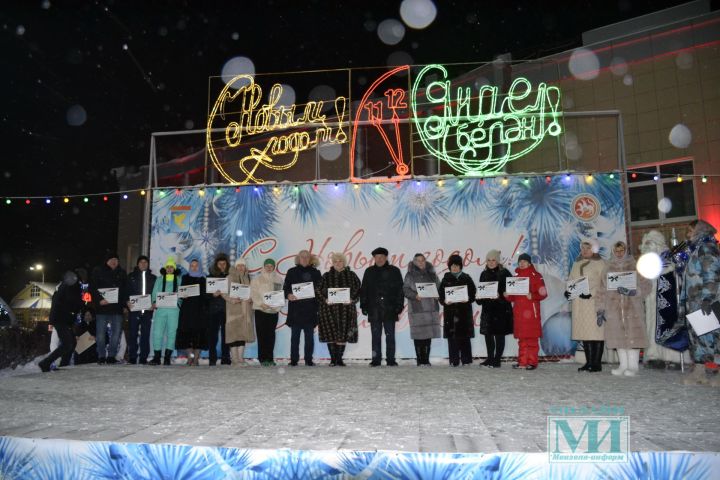На открытии центральной Елки подвели итоги конкурса  на лучшее новогоднее оформление Мензелинского района