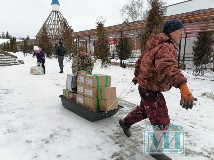 Минзәлә районыннан зур күләмдә гуманитар ярдәм озатылды