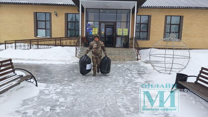 Минзәлә районыннан зур күләмдә гуманитар ярдәм озатылды